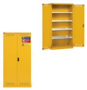Safety cabinet for paints and solvents